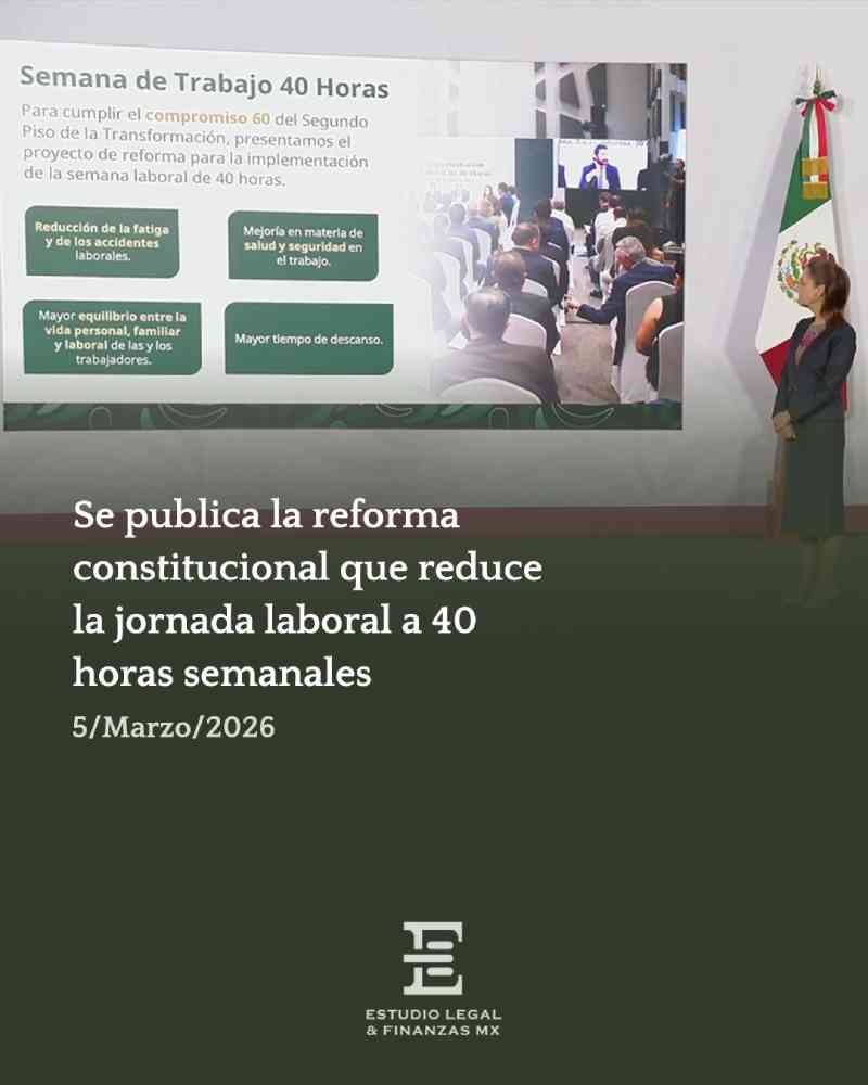 Se publica la reforma constitucional que reduce la jornada laboral a 40 horas semanales