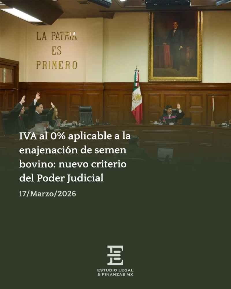 IVA al 0% aplicable a la enajenación de semen bovino: nuevo criterio del Poder Judicial