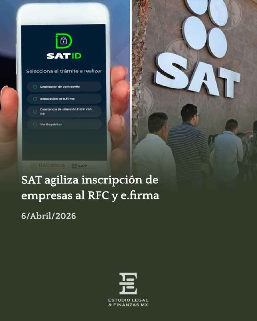 SAT agiliza inscripción de empresas al RFC y e.firma