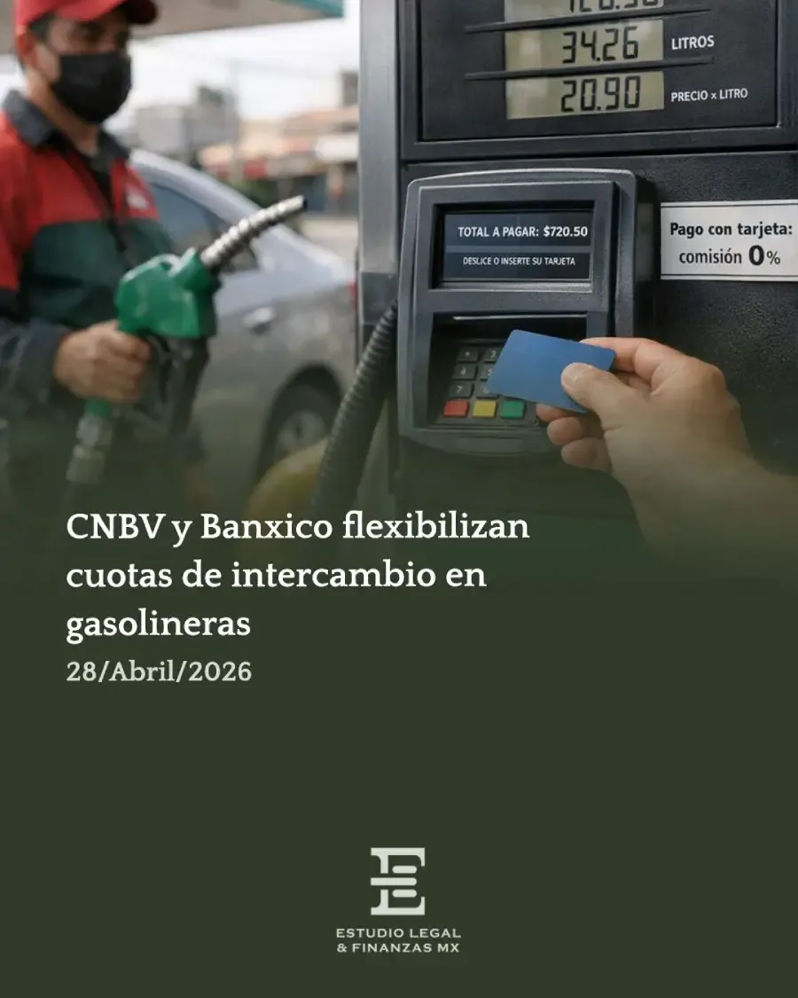 CNBV y Banxico flexibilizan cuotas de intercambio en gasolineras