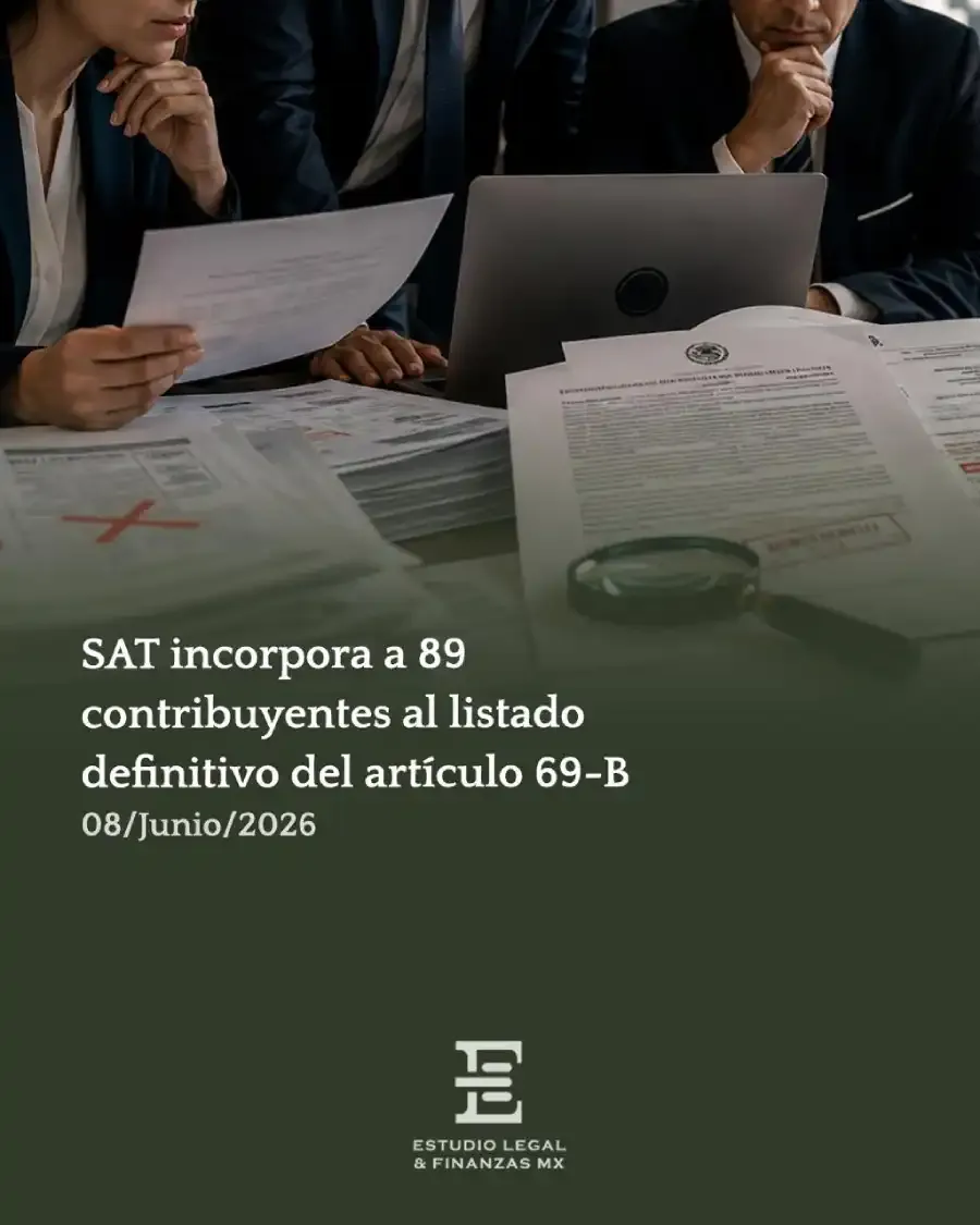 SAT incorpora a 89 contribuyentes al listado definitivo del artículo 69-B